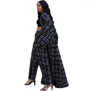 Ethnic Clothing Folk Style Geometric Print Open Stitch Women Long Sleeve Floor Length Loose Cardigan Dashiki African Boho Oversized Trench