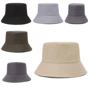 Fisherman's hat solid color adult summer beach sun hat Unisex blank ordinary bucket hat