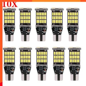 Nowa żarówka LED 10pcs T15 W16W 4014 45SMD W5W Sygnał LED Light Super jasny White Canbus Bez błędu DC12V Odwrotne lampy parkingowe