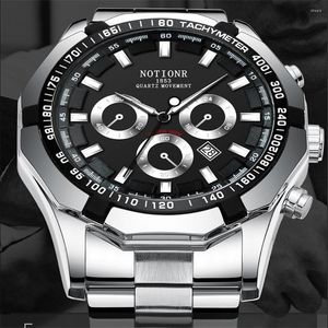 Нарученные часы бренд мужски Luminous Sports Luxury Fashion Watch Green Water Ghost Natenlesssteel Водонепроницаемый кварц Relogio Masculino