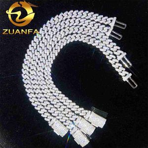 Partihandel Price Pass Diamond Tester 6mm 8mm 925 Sterling Silver One Row Diamond VVS Moissanite Cuban Link Armband