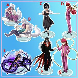 Kreki Anime Stand Yu Hakusho Kurama Hiei Acrylic Figur Display Dekoracja Dekoracja 15cmkeychains