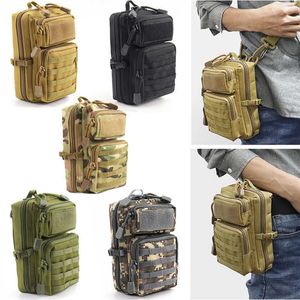 Backpacking Packs Multifunktion Tactical Pouch Military Molle midja HIP EDC Pouch Wallet Holder Telefon Camping Väskor Handing Hunting Fanny Pack P230510