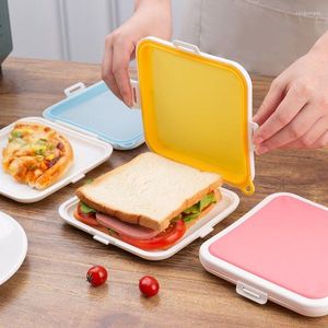 Set di stoviglie Contenitore per il pranzo Contenitore per sandwich in plastica resistente al calore senza BPA per ufficio