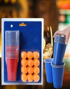 Klasik oyun bira pong bar oyun oyuncak w 24 yeniden kullanılabilir bardaklar 24 pingpong topları barlar masaüstü erkekler kadın etkileşim oyuncak t2207284933518