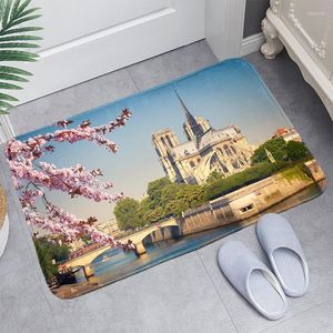 Dywany Przylot Notre-Dame de Paris Wartisat Home Mat Maszyna Made Anti Slip Dywan Salon/Handal Bath for Kids Prezent