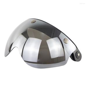 Motosiklet Kaskları Kask Bubble Visor 3-SNAP Tasarım Motorcross Tutkunları için Açık Yüz lens Hediyesi Yukarı Çıkar