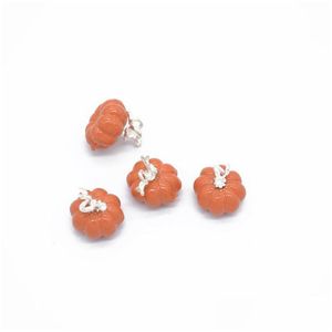 Charms 50Pcs/Lot Diy Jewelry Colorf Enamel Halloweem Pumpkin Charm Pendant Earrings Necklace Pendants Accessories 10X11Mm Drop Deliv Dh3Jl