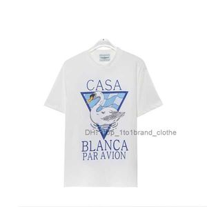 Рубашка Casablanc 23SS Мужские футболки модные женщины женщины Smiley Casablanca Printing Tees US Size S-xl 5 6 мбит