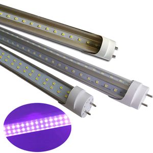 T8 G13 LED UV 395-400nm 365nm 5ft 4ft 3ft 2ft 10-50W AC85-265V Tube Lights 48-240LED FCC PF0.95 1200mm Blub Lamp Ultraviolet Disinfection Germ crestech168