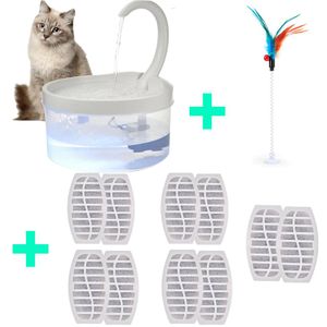 Supplies Haustier-Trinkbrunnen, automatische Abschaltung bei Wassermangel, Vogel-Wasserspender, automatischer Trinkbrunnen für Hunde, 2 l, mit LED-Licht