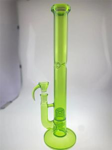 Курительные трубки нового стиля, зеленый бонг, ширина 44 мм, 3 встроенных перка на 360 градусов, крышка 18 дюймов, соединение 18 мм с зеленой чашей из рожка cfl, добро пожаловать на заказ