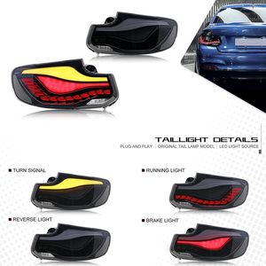 Auto Tuning Taillights for 14-21 BMW 2-Series F 22 Taillight Assembly Modified LED Dragon Scale Style Running Light Dynamic Turn Signal