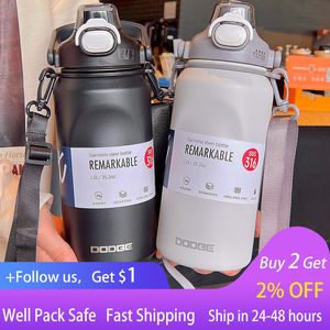 Water Bottles 316 Thermos Flask Bottle Tour Thermoses Thermal Botella De Agua Cup With Straw Travel Portable Copo Termico Tumblers 230510