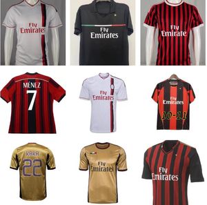 2010 2011 2013 2014 Retro koszulka piłkarska vintage koszulka piłkarska 10 11 13 14 classic ac Maglia da calcio MALDINI INZAGHI MILAN RONALDINHO IBRA