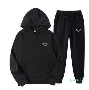 Erkek ve Kadın İki Parça Pantolon eşofman Kıyafet Yüksek Boyun Hoodies Sweatshirt Pantolon