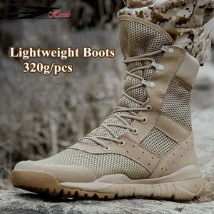 ハイキングフットウェア35 48 Tamanho Das Mulheres Homens Ultrallight Ao Livre Treinmento Ttico botas do exrcito Vero Malha Caminhadas Bota Destero P230510