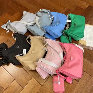 Naylon Torba moda Tasarımcısı Satışı 3 Parça Hobo Omuz Kadın Crossbody Çok Yönlü Çanta Lüks Moda Deri Çanta Siyah Pembe Çantalar iyi