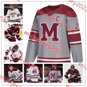 Umass Minutemen Hockey Jersey Josh Nodler Elliott McDermott Customed Mens Youth 25 Aaron Bohlinger 26 Owen Murray 14 Ryan Lautenbach Umass Jerseys