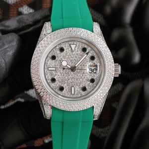 40mm relógio automático mecânico masculino relógio de pulso moldura diamante clássico negócios pulseira montre de luxe