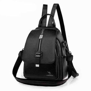 Rucksack Tasche Rucksack Stil Tasche Frauen Designer Hochwertiges Leder Damenmode Schule Multifunktionale Große Kapazität Reise Mochila 220723