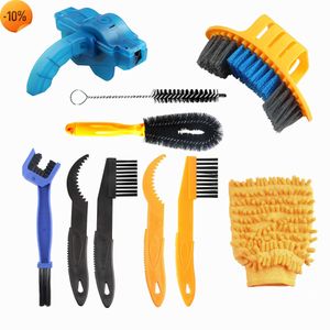 100PCS New Bike Cleaning Kit Bicycle Cycling Chain Cleaner Scrubber Brushes Mountain Repair Tools Accessories