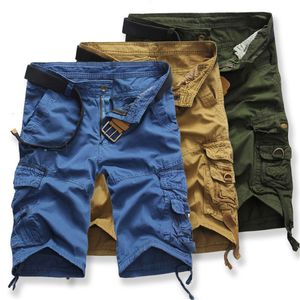 Мужские шорты летние мужчины Cool Camouflage Cargo Shorts Прямые повседневные брюки Мужские многокачественные пятибалтные пять очков.
