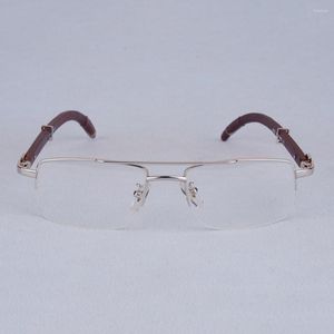Солнцезащитные очки эвапите деревянные бокалы для чтения мужчины женщины Золотые серебряные очки рамки мужское анти -отражение 150 200 250 зрелища рецепт