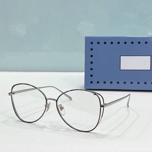 2023 Женщины Мужчины высококачественные солнцезащитные очки моды серебряная тонкая металлическая рама прозрачные овальные очки доступны в коробке
