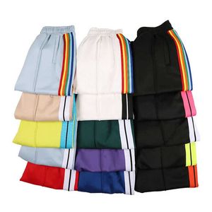 Spodnie męskie wiosna i jesień anioł męski i damski Bet Drukuj Rainbow Fashion Casual High Street Proste Pants G230510