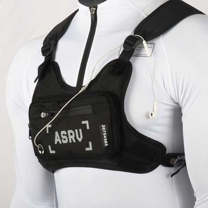 Backpacking -paket som återspeglar lätt bröstväska för män Funktionell midjeväska Taktisk bröstkorgens mobiltelefonpåsar Paket Male Tactical Ryggsäck P230510