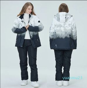 Män kvinnor skiddräkt Set snowboardkläder Ice Snow Costume Winter Outdoor Sports Outfit Waterproof Wear Jacketsbyxor