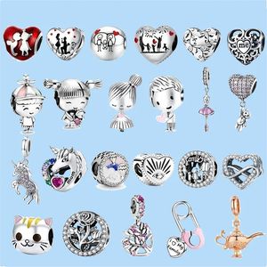 925 silver beads charms fit pandora charm life Tree Dangle girl charm pengdant