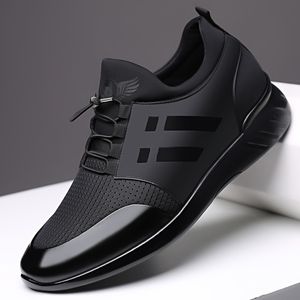 Dress Shoes Mens Sneakers Rubber Shoes Height Increase 6cm 8cm Running Gym Males Breathable Casual Shoes Lightweight Sports Footwear For Men 230509