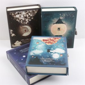 Notepads "Like a Dream" Diary with Lock Notebook Cute Functional Planner Book Dairy Journal Stationery Gift Box Package 230511