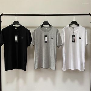 Erkek Tişörtleri 2023 Yaz CP Erkek Tişört Moda Günlük Pamuk Pamuk Sokak Giyim Markası Nötr Crewneck Top