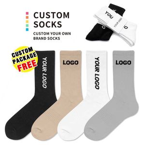 quality Man Socks high Wholesale Compression cotton Uron low MOQ 100% custom made cotton socks design crew men's Custom