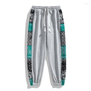 Men's Pants Summer Jogger Men Cashew Printed Cropped Trousers Fashion Korean Streetwear Sport Sweatpants Bottoms Male Female Plus Size