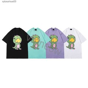 Hip Hop T-shirt Streetwear Harajuku Drews Cartoon Dinosaurier Druck t Shirt Männer Sommer Kurzarm Haus Sleevetshirt Baumwolle Casual Tees