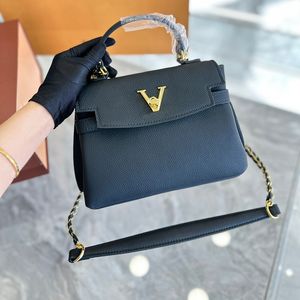 Torba projektantów mody Klasyczne wielokolorowe prawdziwe skórzane torebki Projektanci Crossbody TOTES VINTAGE Damskie marka Lock Me Mini torebka portfel Środkowy rozmiar