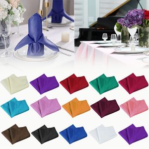 Table Napkin 100Pcs Linen Decorated s Polyester Cotton Handkerchief Cloth Diner Banquet Wedding Party Home Decoration Wholesale 230511