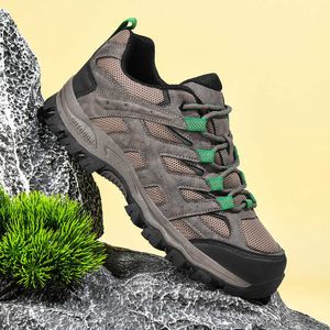 Calçados de caminhada mais tamanho 39-47 sapatos de caminhada para homens camura + malhas tnis ao ar livre fora da estrada trekking calado homem p230511