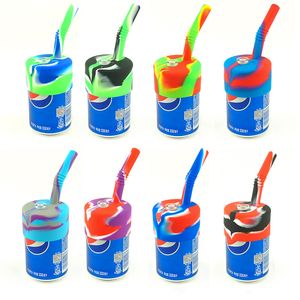 Drink Can Bottle Cup Silicone Hookahs Bongs Water Pipes Cover DIY Oil Bubbler Hand Cups Cheap Filter Smoking Accessories