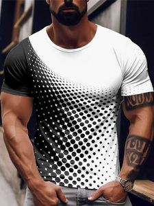 Rukas T-Shirt Grafik Geometrik Boyun Boyun Giyim 3D Baskı Açık Mekan Günlük Kısa Kollu Baskı Moda Orijinal Desen Retro