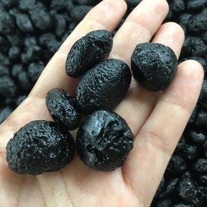 Objetos decorativos Figuras de pedra natural Meteorite Black Tektite Amospime 6pcs 230511