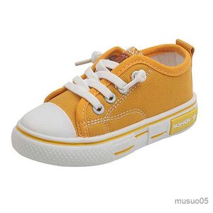 Athletic Outdoor Big Boy Children Girl Canvas Tyg Casual Shoes For Little Baby Kids Anti-Slippery Solid Sports Running Sneakers