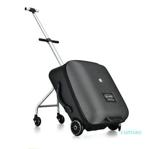 2023-Suitcases 20" Inch Kids Aluminum Carry On Luggage Valise Enfant Trolley Sit Scooter Travel Suitcase Separable Koffer Maleta Cabina