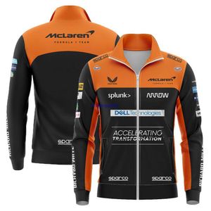 ZGA 2023 Fashion F1 Męskie kurtki z kapturem bluzy Formuła 1 Drużyna McLaren Coat Season 81 Zipped # 4 Lando Norris Spring Apparel XQX7