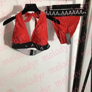 Seksi Bikini Set Tasarımcı Mektubu Baskı Mayo Yaz Plajı Kadınlar İçin Mayo