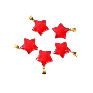 Partihandel Fashionabla Crystal Glass Cute Star Pendant 20mm stjärnformpärlor Pendant för smycken tillverkning